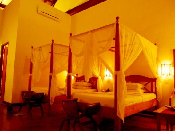 リゾートホテルの寝室